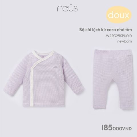 Bộ cài lệch Nous Doux kẻ caro nhỏ NB
