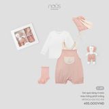 Set quà tặng 4 món màu hồng phối trắng Nous 1Y