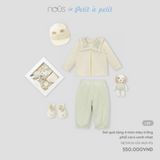 Set quà tặng 4 món màu trắng phối caro xanh nhạt Nous 1Y