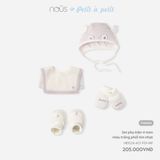 Set phụ kiện 4 món trắng phối tím nhạt Nous Air ( con cua )