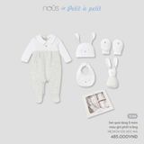 Set quà tặng 5 món màu ghi phối trắng Nous 0M
