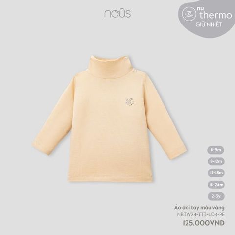 Áo cổ 5cm dài tay Nous Thermo màu vàng ( Thỏ )