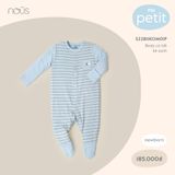 Bộ Body có tất Nous Petit kẻ xanh NB