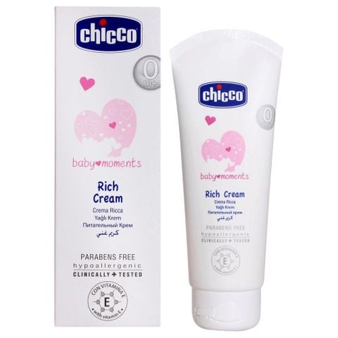 Kem dưỡng ẩm chứa Omega và Vitamin E Chicco 0M+ 100ml