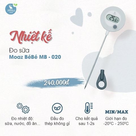Que đo nhiệt độ sữa - thức ăn Moaz BeBé MB020