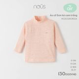 Áo cổ 5cm Nous Air kẻ cam trắng