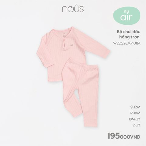 Bộ chui đầu Nous Air hồng trơn