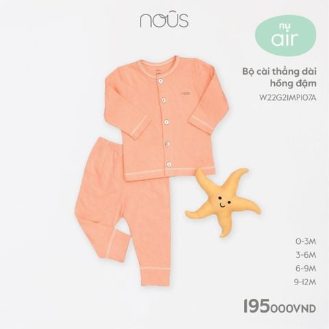 Bộ cài thẳng dài Nous Air hồng đậm ( cam đào )