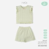 Bộ ba lỗ Nous Air màu xanh lá nhạt ( Nơ hồng nude )