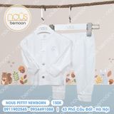 Bộ cài thẳng Nous pettit newborn trắng (cáo)