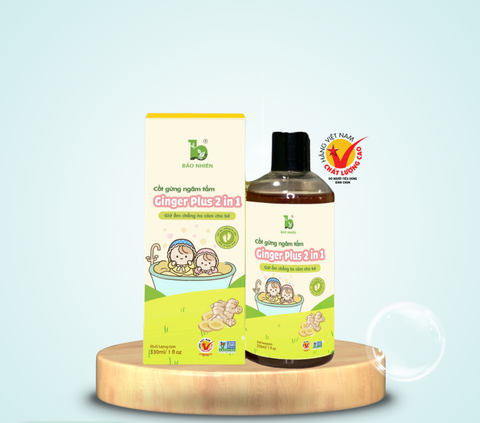 Cốt gừng ngâm tắm bé Bảo Nhiên