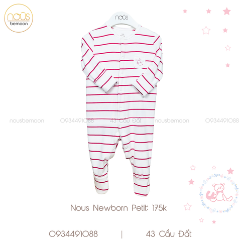 Body newborn kẻ hồng trắng NB