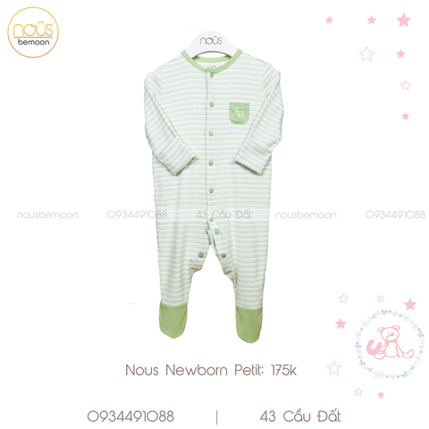 Body newborn kẻ xanh lá NB