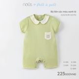 Bộ body cộc Nous Petit à petit màu xanh lá