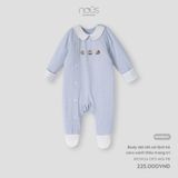 Body dài tất Nous Premium cài lệch kẻ caro xanh NB