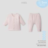 Bộ cài thẳng dài màu hồng nhạt (trơn) Nous Petit