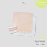Set 5 khăn sữa bamboo màu cam phối trắng