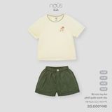 Bộ cộc tay Nous Kid be phối quần xanh rêu