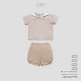 Bộ cộc tay màu nâu Nous Premium