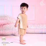 Bộ cộc tay phối sườn Cookie (0-5 tuổi)