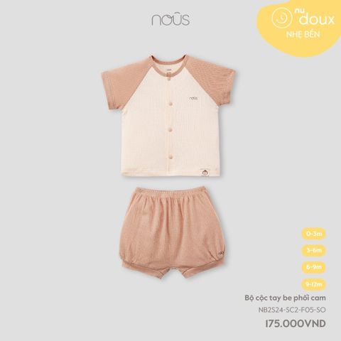Bộ cài thẳng cộc Nous Doux be phối cam