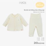 Bộ dài cài thẳng Nous Doux màu trắng ngà ( cổ bèo )