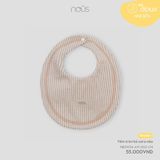 Yếm tròn Nous Doux kẻ caro nâu