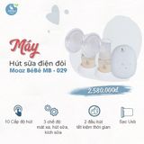 Máy hút sữa điện đôi Moaz BéBé MB – 029