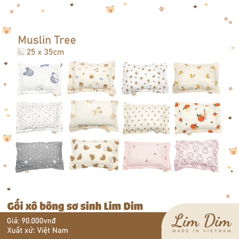 Gối xô bông sơ sinh Lim Dim