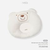 Gối định hình màu trắng tai gấu NB