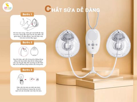 Máy hút sữa điện đôi Moaz BéBé MB - 075