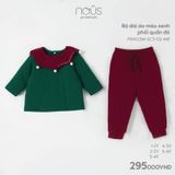 Bộ dài áo màu xanh phối quần đỏ Nous Noel