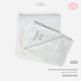 Khăn đa năng màu trắng Thêu gấu Nous 1mx1m