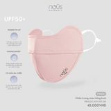 Khẩu trang màu hồng kem UPF50+ Nous