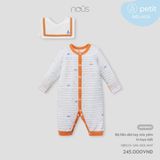 Body liền dài Nous Petit mix yếm in hoạ tiết NB