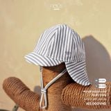 Mũ lưỡi trai trùm tai kẻ ghi trắng Nous Swim ( M/ L )