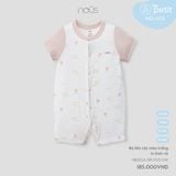 body liền cộc Nous Petit màu trắng in hình vịt