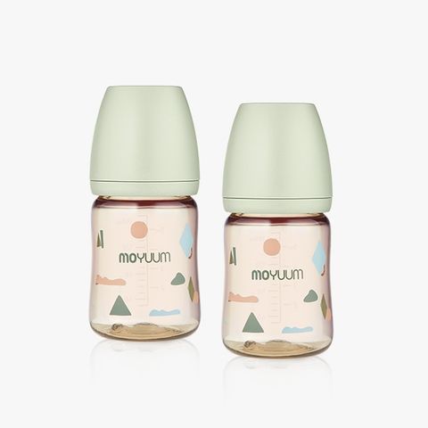 Bình sữa Moyuum Hàn Quốc xanh họa tiết mây (170ml/270ml)