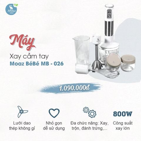 Máy xay cầm tay đa chức năng Moaz BeBe MB026