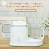 Máy úp bình tiệt trùng UVC kèm bình đun nước đa năng Moaz BéBé MB098