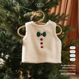 Áo gile màu trắng đính nơ trang trí Nous Noel