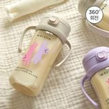 Bình tập hút nắp bật, chống sặc kèm tay cầm Moyuum With Cat ( 170ml, 270ml )