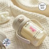 Bình tập hút nắp bật, chống sặc kèm tay cầm Moyuum With Cat ( 170ml, 270ml )