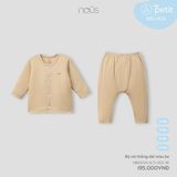 Bộ cài thẳng dài màu be Nous Petit