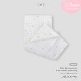 Khăn đa năng muslin 6 lớp hoạ tiết quả lê vàng Nous