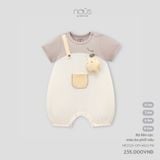 Body liền cộc màu be phối nâu Nous Premium ( chanh )