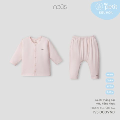 Bộ cài thẳng dài màu hồng nhạt Nous Petit s25