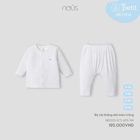 Bộ cài thẳng dài màu trắng Nous Petit S25