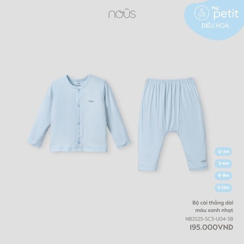 Bộ cài thẳng dài màu xanh nhạt Nous Petit s25