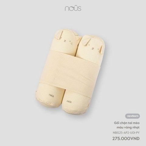 Gối chặn tai mèo màu vàng nhạt Nous
